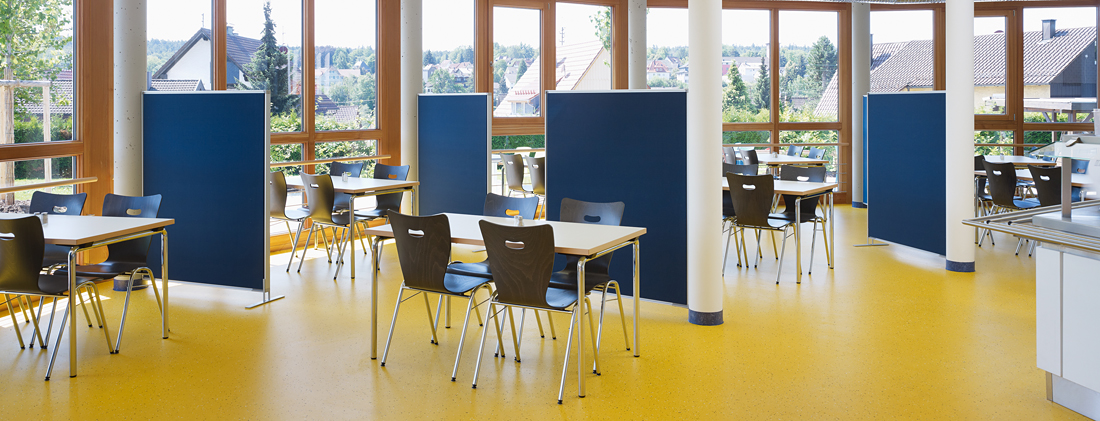 Picture: Different subdivided areas in the canteen of the children's hospital Schömberg